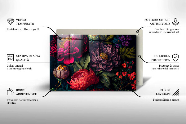 Krycia doska na sporák Nádherné kvety