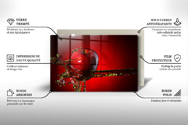 Sklo za varnú dosku Jablkové ovocie vo vode