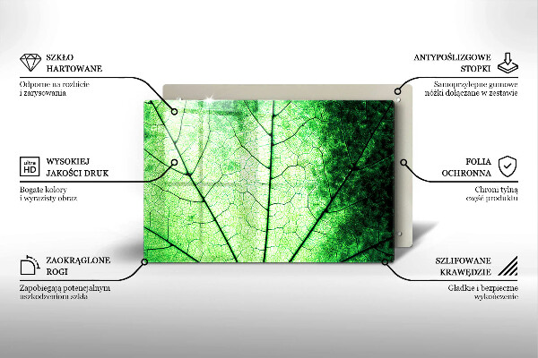 Sklo za varnú dosku Ozdobný žilový list