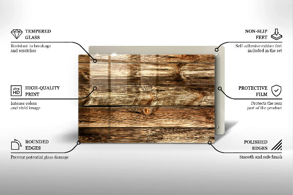Sklo za varnú dosku Textúra drevenej dosky
