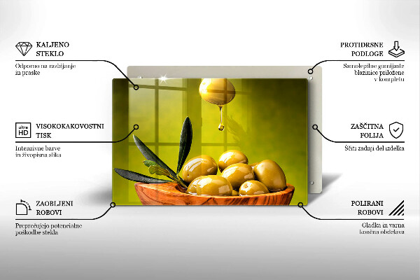 Sklo za varnú dosku Chutné olivy
