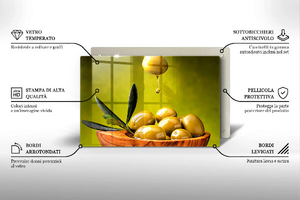 Sklo za varnú dosku Chutné olivy