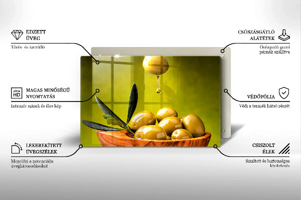 Sklo za varnú dosku Chutné olivy