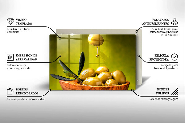 Sklo za varnú dosku Chutné olivy