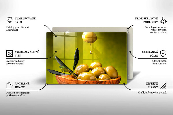 Sklo za varnú dosku Chutné olivy