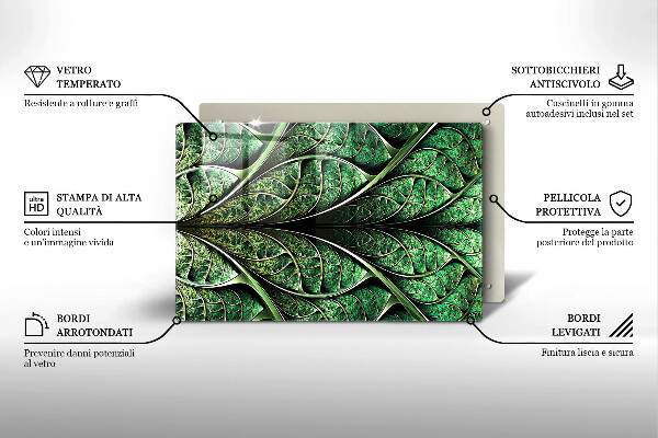 Kryt na indukčnú dosku Štruktúra žily listu