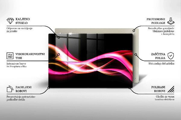 Kryt na indukčnú dosku Abstraktný neónový dym