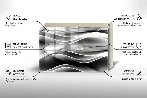Kryt na indukčnú dosku Abstraktné línie dymu