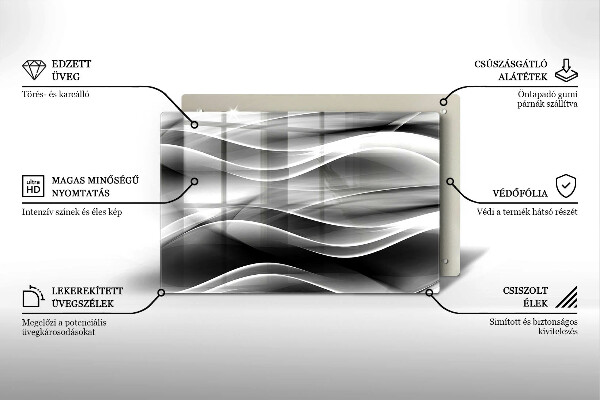 Kryt na indukčnú dosku Abstraktné línie dymu