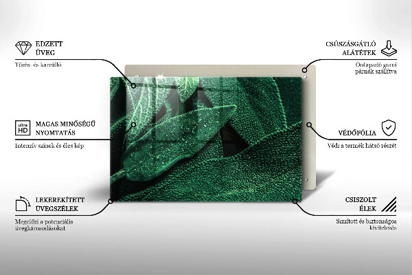 Kryt na indukčnú dosku Listy rastliny