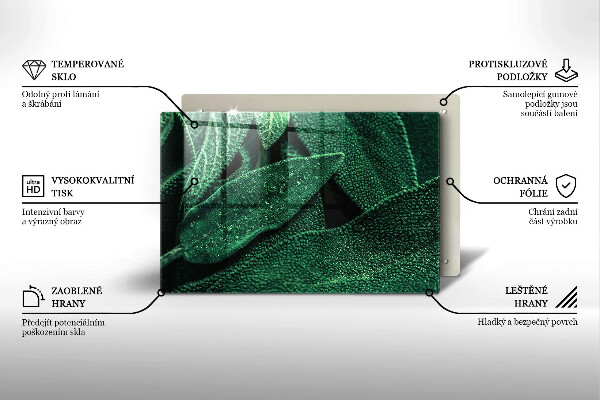 Kryt na indukčnú dosku Listy rastliny