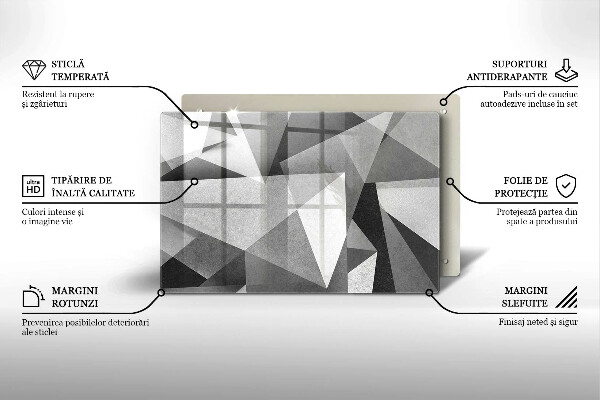 Sklo za varnú dosku Konkrétna ostrá abstrakcia