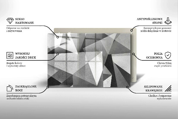 Sklo za varnú dosku Konkrétna ostrá abstrakcia