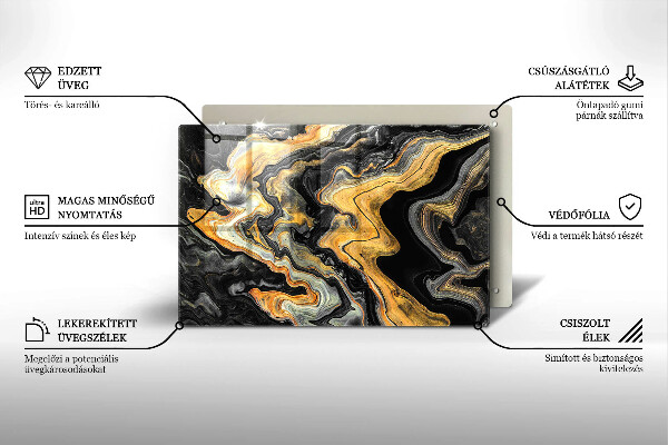 Kalené sklo za sporák Abstraktná štruktúra