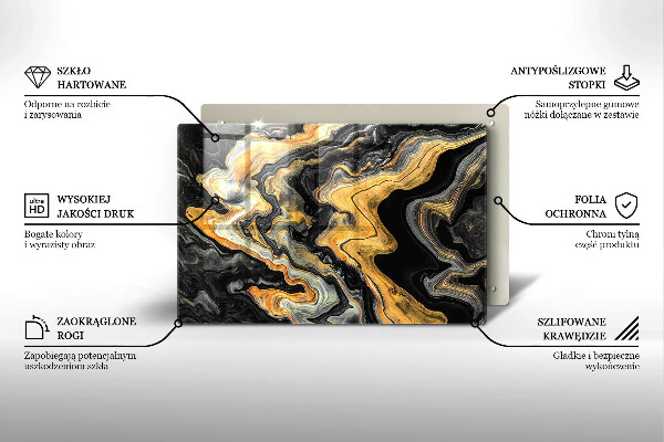 Kalené sklo za sporák Abstraktná štruktúra