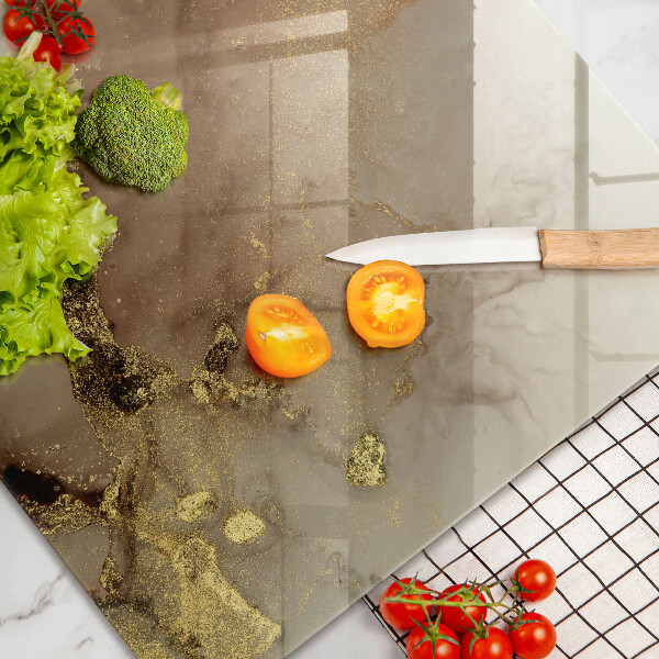 Kalené sklo za sporák Zlatá abstrakcia