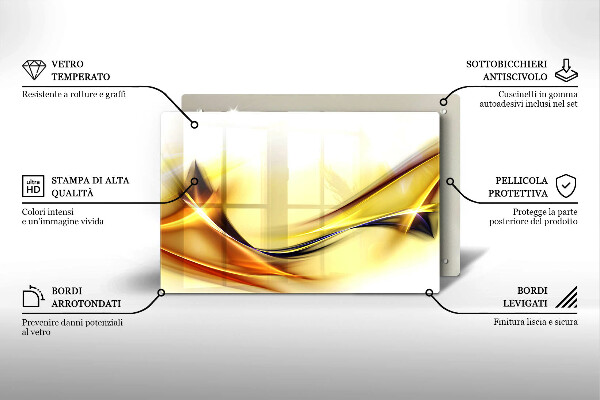 Sklo za varnú dosku Abstraktné línie svetla