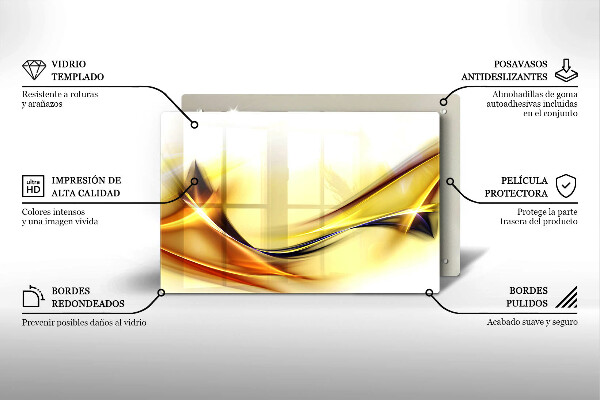 Sklo za varnú dosku Abstraktné línie svetla