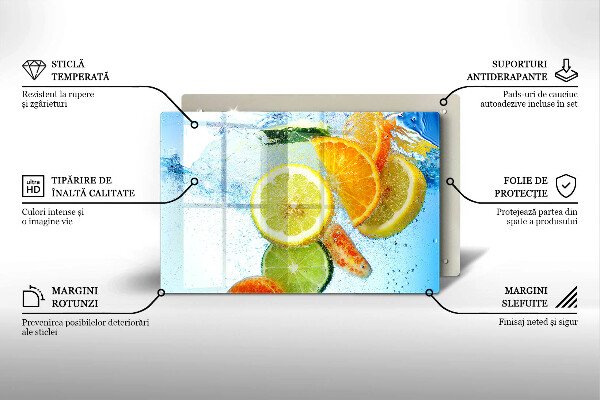 Kryt na indukčnú dosku Šťavnatá citrusová voda