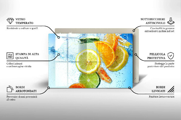 Kryt na indukčnú dosku Šťavnatá citrusová voda