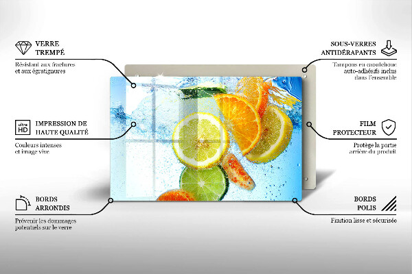 Kryt na indukčnú dosku Šťavnatá citrusová voda