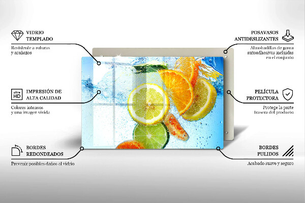 Kryt na indukčnú dosku Šťavnatá citrusová voda