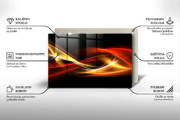 Kryt na indukčnú dosku Abstraktný dym a svetlo