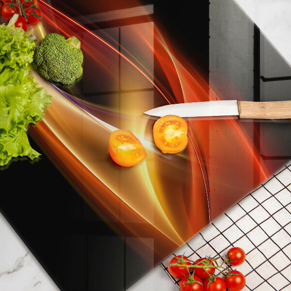 Kryt na indukčnú dosku Abstraktný dym a svetlo