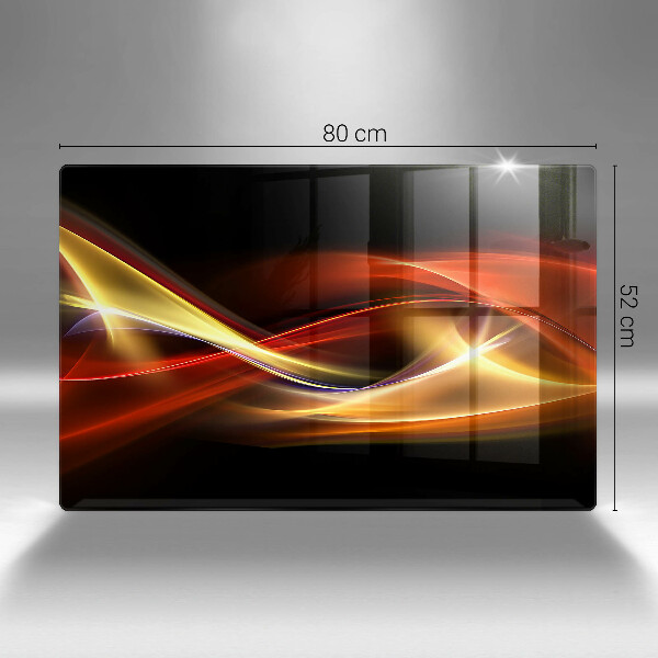 Kryt na indukčnú dosku Abstraktný dym a svetlo