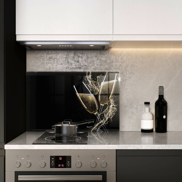 Kalené sklo za sporák Poháre na šampanské