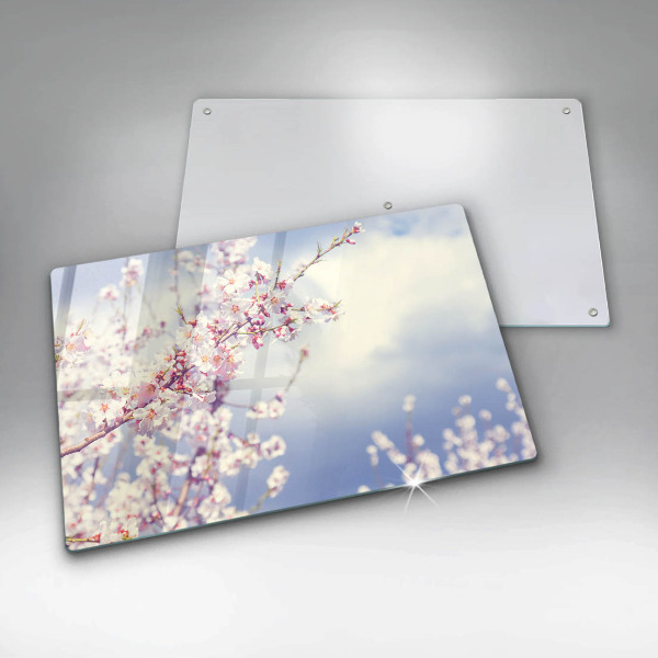 Kalené sklo za sporák Kvitnúci strom