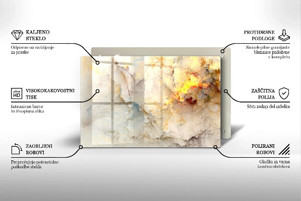 Krycia doska na sporák Textúra mramoru so zlatom