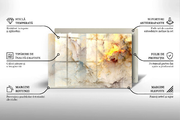 Krycia doska na sporák Textúra mramoru so zlatom