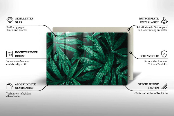 Krycia doska na sporák Listy rastlín