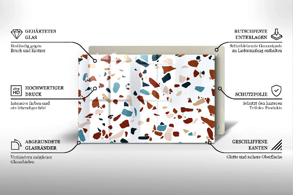 Krycia doska na sporák Dekoratívny kameň