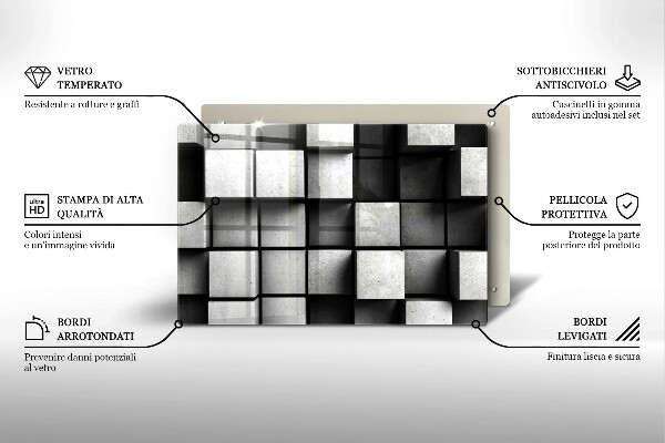 Krycia doska na sporák 3D geometria pozadia