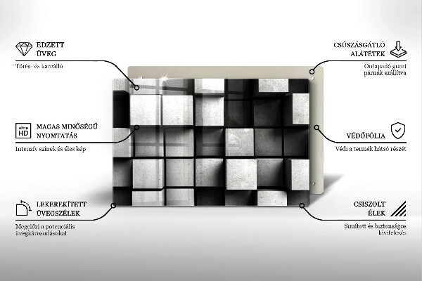 Krycia doska na sporák 3D geometria pozadia