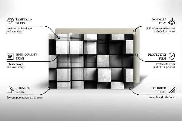 Krycia doska na sporák 3D geometria pozadia