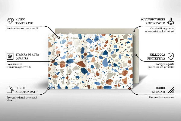 Krycia doska na sporák Dekoratívna kamenina