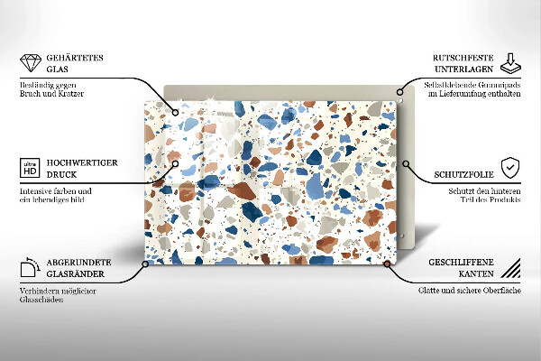 Krycia doska na sporák Dekoratívna kamenina