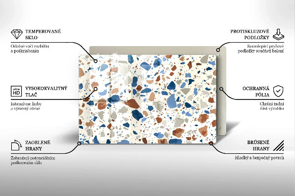 Krycia doska na sporák Dekoratívna kamenina