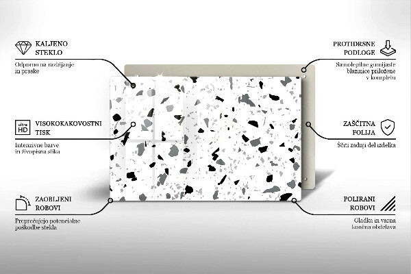 Krycia doska na sporák Dekoratívna kamenina