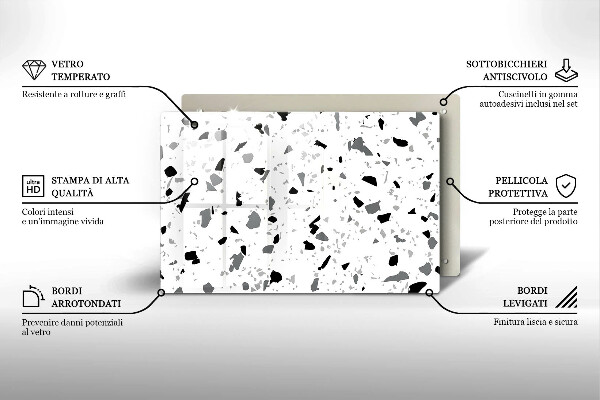 Krycia doska na sporák Dekoratívna kamenina