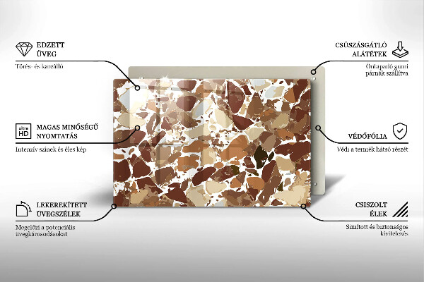 Krycia doska na sporák Kamenné ozdobné škvrny