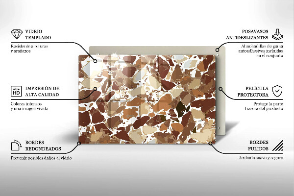 Krycia doska na sporák Kamenné ozdobné škvrny