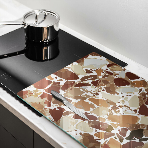 Krycia doska na sporák Kamenné ozdobné škvrny