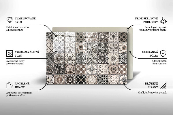 Kryt na indukčnú dosku Dekoratívne dlaždice