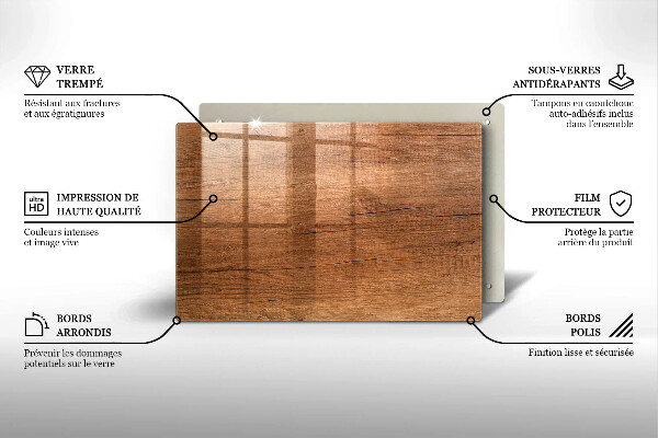 Kryt na indukčnú dosku Textúra dreva