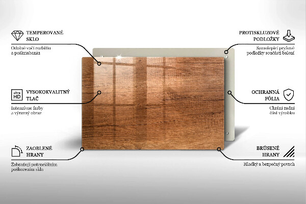 Kryt na indukčnú dosku Textúra dreva