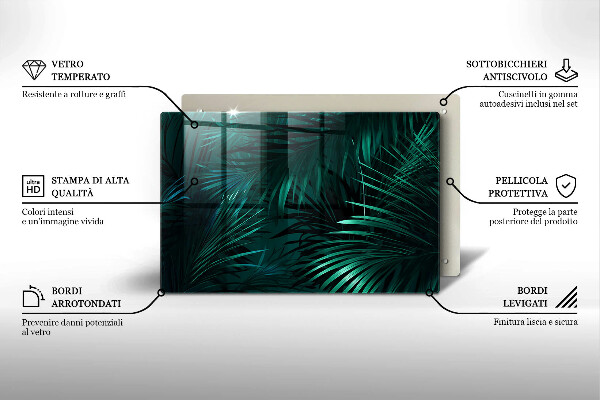 Krycia doska na sporák Listy divokej džungle